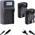 2 x Blumax Battery Compatible with Canon LP-E6NH [2250 mAh] + Speed Dual Charger LP-E6P LP-E6N LP-E6 for Canon EOS R R5 II R6 II R7-5D Mark IV - 7D 90D