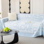 Eisseide Sofa &Uuml;berzug 2 Sitzer Sofabezug 180x200 cm Sommer Sofa&uuml;berwurf Doppelseitige Sofa Cover Couch &Uuml;berwurf Geeignet f&uuml;r L Form U Form und Ecksofas
