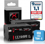 Baxxtar Pro PD NP-F970 aku (2 x 10500 mAh, 10A) koos USB-C PD 20W sisse/v&auml;ljundiga - USB-A 2A v&auml;ljund NP-F990, NP-F980, NP-F960, NP-F950, NP-F750 jaoks - &uuml;hildub videokaameraga, LED-valgustitega.
