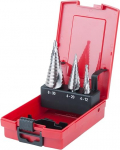 KS Tools 330.2404 HSS Stepped drill set, in plastic case 3 pcs