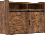 K&uuml;ljepaneel HG1-S 107 x 80 x 40 cm, 1 l&uuml;kanduks, 3 sahtlit, 3 kambrit, s&ouml;&ouml;gituppa, magamistuppa, kodukontorisse (Vintage Brown, 107 x 80 x 40)