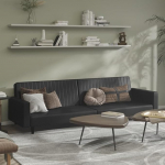 375951 Diivanvoodi 2-kohaline must kunstnahast Lounge diivan, Diivanid ja diivanid, Relax diivan, Diivan elutuppa