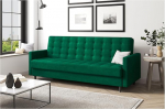 MEBLINI Andres 1 magamisfunktsiooniga diivan, pikendatav diivanvoodi voodikastiga, diivanvoodi, magamisfunktsiooniga diivan, kokkupandav diivan, Andres 1-218 x 87 x 93 cm, roheline velvet