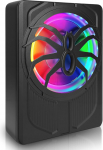 VINGVO Subwoofer Auto,10Zoll 800W Aktiv Subwoofer F&uuml;r Auto,2.6 Ohm Ultra Flach Untersitz Subwoofer Autos Aktiv Mit Verst&auml;rker Controller Tiefton Lautsprecher Fahrzeug LKW SUV