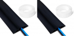 Amazon Basics Bodenkablikate, 1,82 m pikk, 6,6 cm l&auml;bim&otilde;&otilde;t, Schwarz (Packung mit 2)