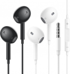 2 k&otilde;rvaklapid koos kaabliga, k&otilde;rvaklapid koos kaabliga k&otilde;rvaklapid mikrofoni ja helitugevuse reguleerimise, 3,5 mm k&otilde;rvaklapipesa iPhone iPad Pro Samsung Android MP3 tahvelarvutitele S&uuml;learvutid ja muud seadmed