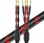 K4B-2B 3m Bi-Wire k&otilde;larikaabel 2-4 banaanipistikut 1 paari komplekt (12 pistikut)