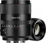 7artisans AF 85mm F1.8 Full Frame Camera Lens Compatible with Nikon Z-Mount Large Aperture Prime STM Face/Eye Auto Focus for Nikon DSLR Cameras (Black)