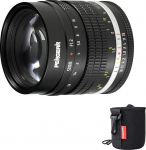 Pergear 50 mm F1.2 APS-C manuaalse fookusega objektiiv M43 Mount kaamerale, Luminous Edition F1.2 suur ava ekvivalentne fookuskaugus 75 mm DeClick ava s&uuml;steem, kompaktne retro disain (must)