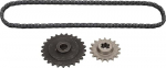 T8F Sprockets, T8F 17T Front and Rear Sprocket 116 Link Chain High Performance Gear Chain Set for Ty Rod 33cc 43cc 49cc Go Kart MiniBike Scooter