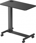 PureMounts&reg; Mobiler Beistell-Tisch h&ouml;henverstellbar, H&ouml;henverstellbarkeit 71,2cm kuni 106,2cm, bis zu 7kg Tragkraft, feststellbare Rollen, integrierter Getr&auml;nkehalter, schwarz