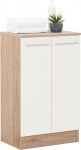 Pelipal Quickset 380 Bathroom Cabinet in Sanremo Oak Terracotta Landscape Replica, 50 cm Wide, Base Cabinet with 2 Doors and 1 Shelf