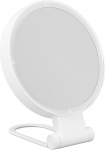 Fockety Illuminated Makeup Mirror, 1 x 5 x Double-Sided Magnifying Mirror, LED Cosmetic Mirror with Folding Handle, Touch Control, Continuously Dimmable, Rechargeable