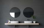 Talos Black Circle Round Mirror Diameter 60 cm - Black Wall Mirror with High-Quality Aluminium Frame - Modern Mirror for Bathrooms and Living Rooms - Stylish Decorative Mirror in Black