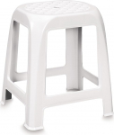 Stable Plastic White Easy to Clean Seat Kitchen Stool Bathroom Stool Shower Stool/Camping Chair