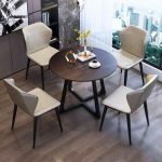 Modern Round White Furniture Set for Living Room Bedroom 5 Piece Negotiating Table and Chair Set