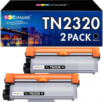 GPC Image TN2320 TN2310 TN-2320 TN-2310 Compatible Toner Cartridges Replacement for Brother MFC-L2700DW HL-L2340DW HL-L2360DN HL-L2300D DCP-L2500D DCP-L2520DW HL-L2365DW MFC-L2720DW (Black, 2-Pack)