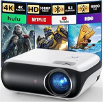 HAPPRUN H1 Full HD Beamer mit Bluetooth - Native 1080P Tragbarer Outdoor Heimkino Projektor mit Lautsprecher, Kompatibel mit Smartphone, HDMI, USB, AV, Fire Stick, PS5 f&uuml;r Heimkino, Schlafzimmer