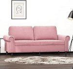 2-kohaline diivan Kahekohaline diivan Diivan Lounge Diivan Polsterdatud diivan Relax diivan K&uuml;lalissuvila Diivan Diivan elutuppa Magamistuba K&uuml;lalistetuba Roosa 140 cm Velvet