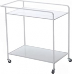 KROVEDY V&auml;ike teelaud Kaasaegne klaasist konsoolne diivanilaud kahe tasandiga elutoa ja magamistoa k&uuml;lgkapp, 3 v&auml;rvi, 28 x 15 x 27 tolli (v&auml;rv : D) (valge)