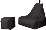 Patchhome Lounge Chair + Cube / Stool 2 suuruses ja 25 v&auml;rvi Gamer Bean Bag istmepadi t&auml;iskasvanud hiiglaslik Bean Bag lapsed valmis t&auml;idetud pol&uuml;st&uuml;reeni t&auml;idisega Sobib sise- ja v&auml;litingimustes kasutamiseks