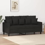 Mengtu 2-kohaline diivan Kahekohaline diivan Diivan Lounge diivan Pehmendusega diivan Relax diivan K&uuml;lalissuvila diivan Elutuppa Magamistoale K&uuml;lalistetuppa Must 140 cm Kangas