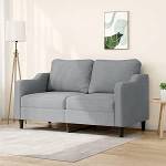 2-kohaline diivan Kahekohaline diivan Diivan Lounge diivan Relax diivan K&uuml;lalissohv Loveseat diivan Polsterdatud diivan elutuppa magamistuppa k&uuml;lalistetuppa Helehall 140 cm kangas