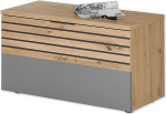 Milan 33-023-T2 Wardrobe Bench for Shoes Artisan Oak / Grey Approx. 85 x 45 x 38 cm