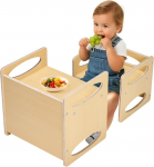 VEVOR Montessori laua-tooli komplekt v&auml;ikelapse lauakomplekt (1 laud + 1 tool) puidust 1-5-aastastele, reguleeritava k&otilde;rgusega tegevuslaud, m&auml;ngulaud lastele, ideaalne lugemiseks, toiduks, m&auml;ngimiseks - naturaalne