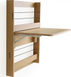 Klapptisch zur Wandmontage, zusammenklappbar, mit Stauraum, ideal f&uuml;r Esszimmer, Studio, Schlafzimmer, Wohnzimmer