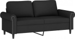 359534 2-kohaline diivan 140 cm Velvet Black