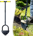 Colwelt Sawtooth Lawn Edging Cutter Half Moon Lawn Edger with T Handle Long Handled Lawn Edging Cutter 96cm