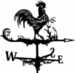 Alnicov Rooster Metal Vintage Weather Vane Hollow Wind Direction Indicator for Outdoor Garden Roof Paddock Decoration