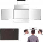 BTSAE 360&deg; peegel - Self Cut Mirror System - 5-poolne peegel ise l&otilde;igatud juuste jaoks Reguleeritava k&otilde;rgusega kolme k&uuml;lje kokkupandav peegel ise l&otilde;igatud meigiprillide peegliks, mis ripub suurelt