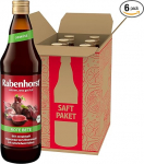 RABENHORST Punapeet Organic 6 Pack (6 x 700 ml) - K&otilde;rge kvaliteediga punapeedimahl valmistatud 100% otsemahlast koos sidrunimahlaga &uuml;mardatud