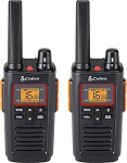 Cobra RX380 Walkie Talkies (2 tk) - laetavad PMR446 raadiosidurid vaba aja veetmiseks ja &auml;ritegevuseks, 8 km raadius, IPX2 veekindlus, must ja oranž