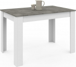 IDMarket - Rozy 4 Seater Rectangular Dining Table White Concrete Effect Top 110cm