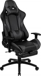 Flash Furniture X30 Racing Gaming Chair Ergonoomiline m&auml;ngutool kontoritool t&auml;ielikult lamava seljatoega ja v&auml;lja t&otilde;mmatava jalatoega, nahkPehme Hall