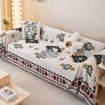 ZCXRYFL Sofa Throw Blanket 1/2/3/4-Seater Luxury Sofa Cover L/U Shape Universal Couch Covers Soft Chenille Sofa Cover with Tassels Multi-Purpose Throw Blankets for Picnic Tablecloth (90 x 240 cm, F)