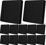 Newwiee Ersatz-Kissenbez&uuml;ge f&uuml;r Terrassen- und Outdoor-Kissenbez&uuml;ge, wasserdicht, Stretch-Sofa, Couch, waschbar, individuell, Couch-Schonbez&uuml;ge, M&ouml;belschutz f&uuml;r Haustiere (40,6 - 55,9 cm, schwarz), 12