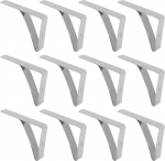 Wifehelper Pack of 12 laudlina klambrid suured laudlina kaaned klambrid roostevabast terasest libisemisvastane laudlina hoidja klambrid perekondlikele pidudele piknikutele 10,5 x 7 cm