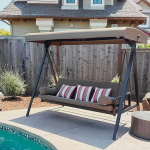 PURPLE LEAF 3-kohaline Hollywood kiik koos lamamisfunktsiooniga, lamamisfunktsiooniga aiakiik, kiik koos voodifunktsiooniga, Beež