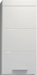 trendteam smart living - Devon - Chest of Drawers - White High Gloss - Hanging Base Cabinet with 1 Door (Adjustable Right or Left) and 1 Shelf - (W x H x D) 35 x 75 x 16 cm - with Silver-Coloured