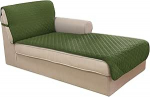 U-NICE HOME Sectional Diivan Cover koer Chaise Lounge Reversible m&ouml;&ouml;bli kaitsja Pet Cover elastse reguleeritava rihmaga (Chaise Longue, Hunter Green/Sage)