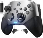 EasySMX X10 PC kontroller koos Hall Triggers ja Joysticks, Bluetoothi juhtmevaba kontroller mehaaniliste nuppudega, ilma drifti ja surnud tsoonideta, &uuml;hildub PC/Switch/Steam Grey'iga