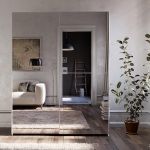 Forte Schach & Matt riidekapp 150 koos peeglifronti, l&uuml;kandustega riidekapp, 2 ust, puitkomposiit, valge, 150,1 cm lai, 190,5 cm k&otilde;rge, 61,2 cm s&uuml;gavus