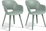 Allibert by Keter Akola aiatoolid, Vintage roheline, 2 tk, plastist, 56,7 x 55,8 x 80,1 cm, tassi kujuga kauss, sobib ideaalselt aeda, terrassile v&otilde;i s&ouml;&ouml;gituppa.