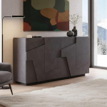 Dmora - Noel kapp 4 uksega k&ouml;&ouml;gikapp, elutoa buffet, 100% Made in Italy, 162 x 44 x 86 cm, kiltkivi,