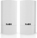 KuWFi 300Mbps Indoor & Outdoor Point-to-Point Wireless Bridge/CPE Supports 1 km Transmission Distance Solution for PTP, PTMP Application Wireless Access Point/Bridge Kit with LED Display