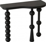 Konsoollaud, kaasaegne t&auml;ispuidust fuajee sissep&auml;&auml;sulaud, must, loominguline kitsas konsoollaud esikusse, elutuppa, magamistoa sisekujundusse, lihtne kokkupanek (80 x 35 x 80 cm)